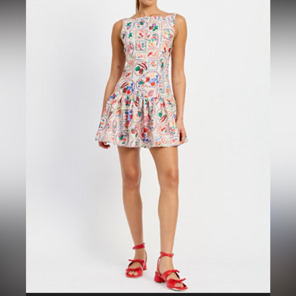En saison dropwaist mini dress